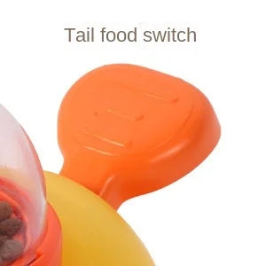 2-in-1 Interactive Dog Toy Pet Automatic Food Treat Dispenser Cartoon Duck Design Slow Food Pet Snack Feeder for Dog Training