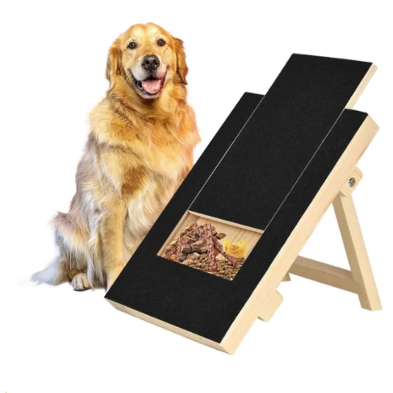 Wooden Dog Nail Scratch Board with Hidden Treat Compartment