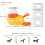 2-in-1 Interactive Dog Toy Pet Automatic Food Treat Dispenser Cartoon Duck Design Slow Food Pet Snack Feeder for Dog Training