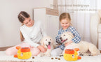2-in-1 Interactive Dog Toy Pet Automatic Food Treat Dispenser Cartoon Duck Design Slow Food Pet Snack Feeder for Dog Training
