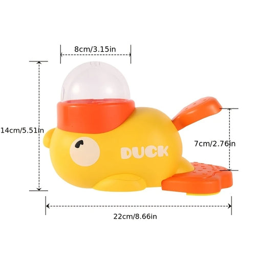 2-in-1 Interactive Dog Toy Pet Automatic Food Treat Dispenser Cartoon Duck Design Slow Food Pet Snack Feeder for Dog Training