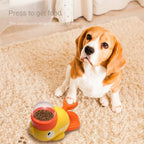 2-in-1 Interactive Dog Toy Pet Automatic Food Treat Dispenser Cartoon Duck Design Slow Food Pet Snack Feeder for Dog Training