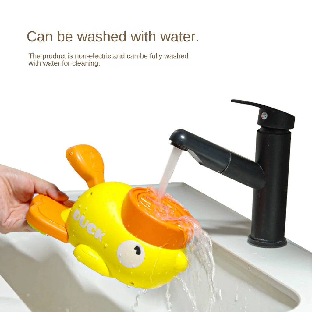 2-in-1 Interactive Dog Toy Pet Automatic Food Treat Dispenser Cartoon Duck Design Slow Food Pet Snack Feeder for Dog Training