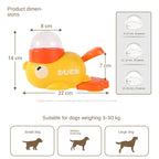 2-in-1 Interactive Dog Toy Pet Automatic Food Treat Dispenser Cartoon Duck Design Slow Food Pet Snack Feeder for Dog Training