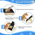 Wooden Dog Nail Scratch Board with Hidden Treat Compartment
