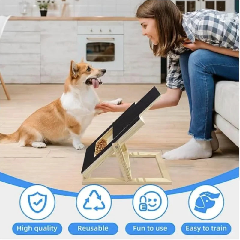 Wooden Dog Nail Scratch Board with Hidden Treat Compartment
