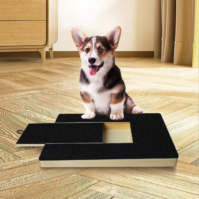 Wooden Dog Nail Scratch Board with Hidden Treat Compartment